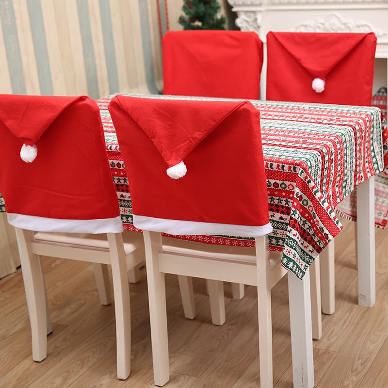 Cross-border Trade Christmas Decorations Chair Covers Non-woven Fabric Chair Sleeves Holiday Supplies