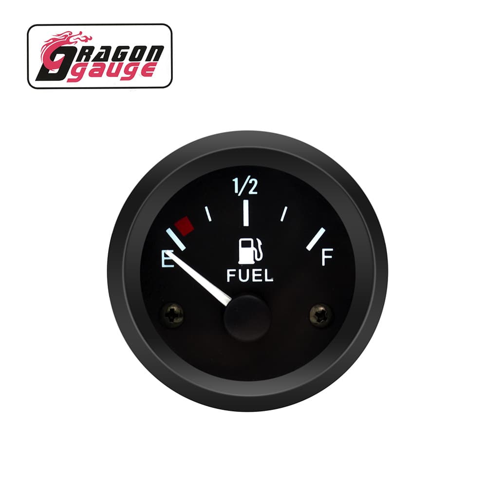 Car Modification Instrument Oil Gauge Green Shell Black Ring 12V Car Universal Oil Level Gauge