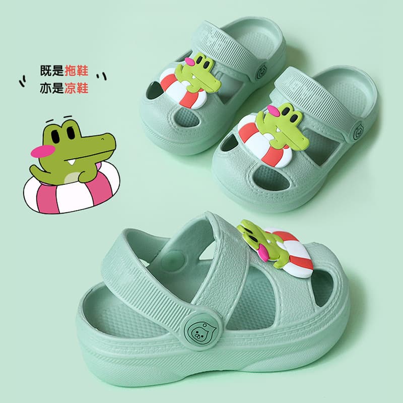 Summer Clog Slippers for Girls, Toddler and Baby, Non-Slip Soft Sole Indoor Covered Sandals, Anti-Slip and Wear-Resistant for Kids