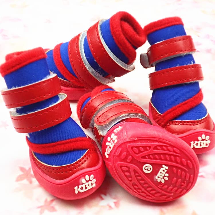 Kbl Gaobang Pet Shoes with Left and Right Foot Design, Autumn and Winter Thickened Dog Shoes, Warm for Small Dogs, Fleece-Lined