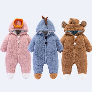Baby Romper Winter Footed Warm Infant Onesie Outwear Newborn Clothes Autumn Winter Thick Cotton Padded
