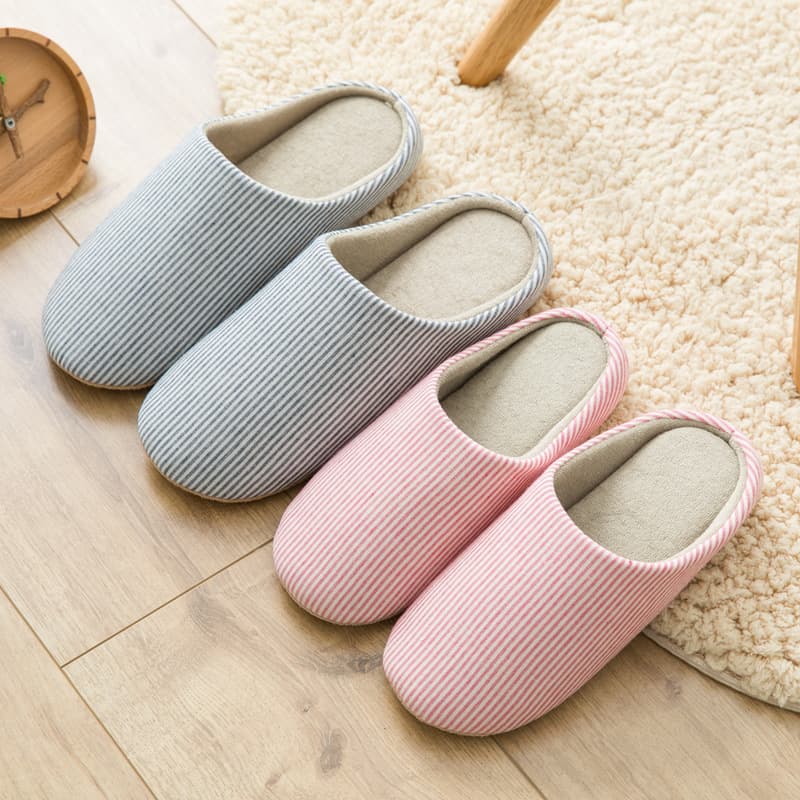 Four-Season Indoor Floor Cotton Slippers Men/Women Machine Washable Cloth Sole Silent Japanese Style Cotton Slippers Spring/Summer Soft Sole