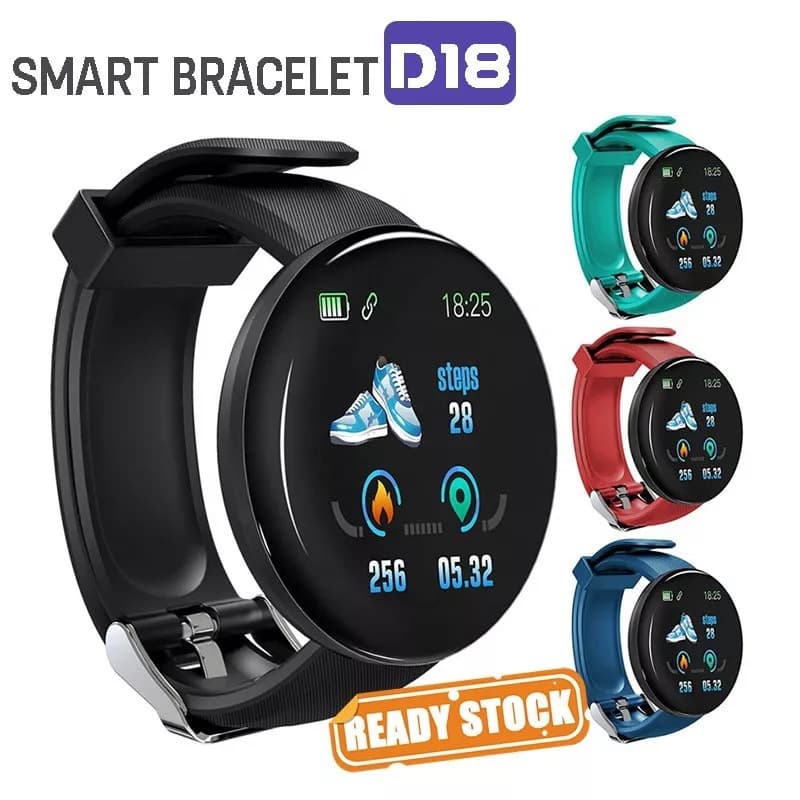 Cross-border D18 Round Screen Smart Bracelet Color Display Sleep Monitoring Waterproof Pedometer Watch Sports Smart Watch