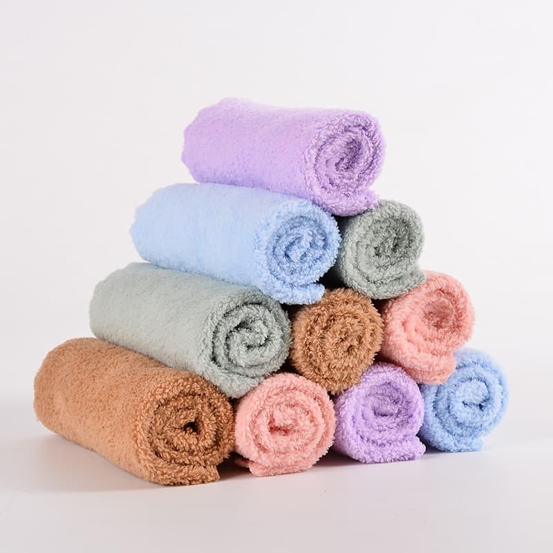 High-density Coral Velvet Small Square Towel 30*30 Children's Face Towel Hand Towel Kitchen Cleaning Cloth Kindergarten Towel