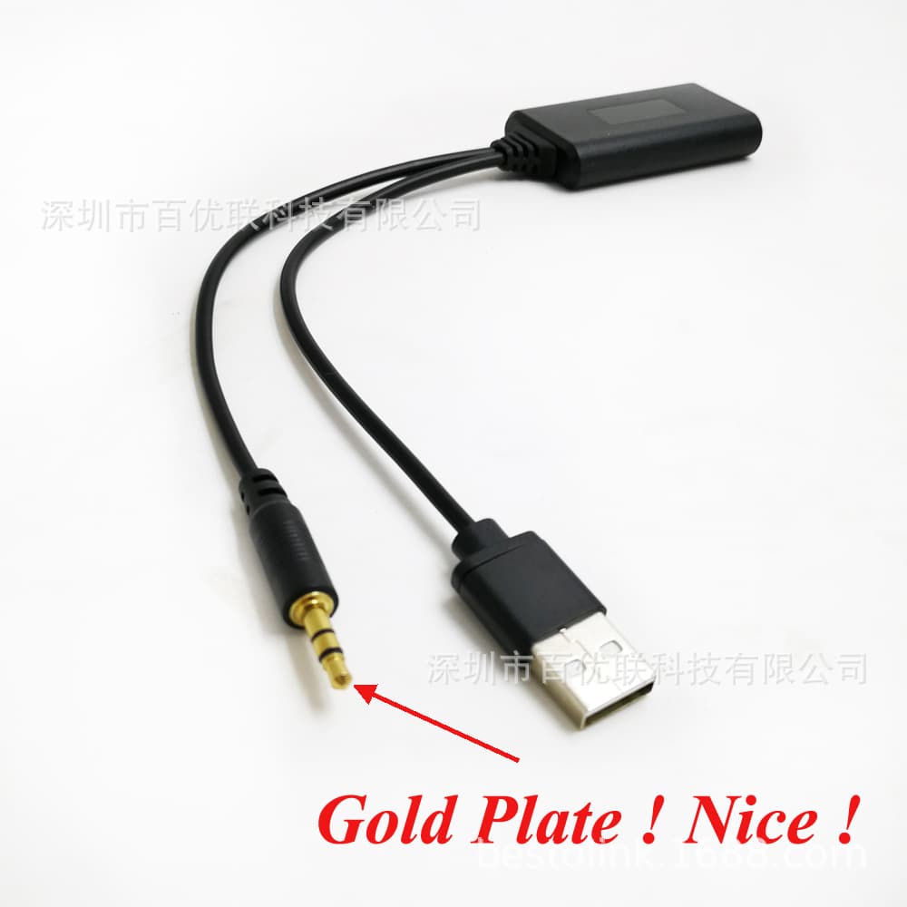 Car Original Panel Aux/Aux-In Audio Interface Bluetooth Receiver 5.0 Hands-Free Bluetooth 5.0