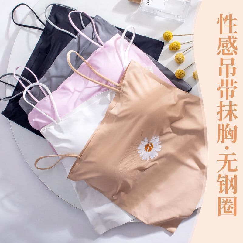 Hot Sale Ice Silk Wrap Bra Anti-Exposure Underwear for Women, Sexy Tube Top Camisole Vest, Thin Style