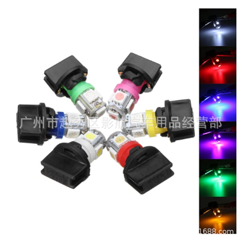 T10 S5MD5050 194 LED Bulb License Plate Light Bulb Instrument Panel Dashboard Short Light with Socket