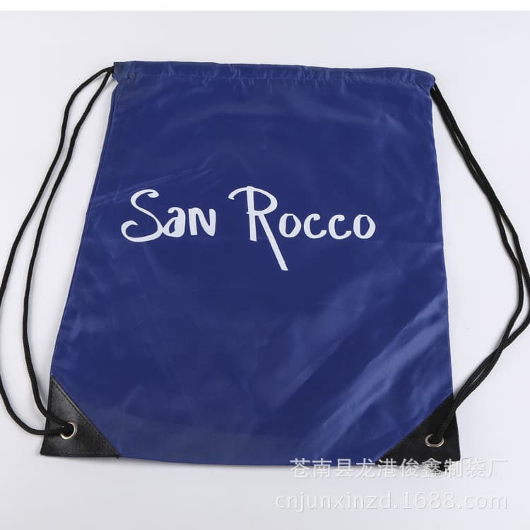 Ready Stock Simple Backpack 210D Polyester Marathon Drawstring Bag Nylon Drawstring Bag Storage Drawstring Bag Printed Logo