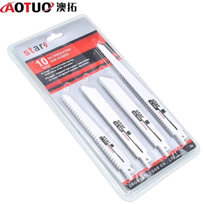 10pcs Reciprocating Saw Electric Blades Saber Saw Fine Coarse Teeth Woodworking Metal Plastic Cutting Saber Saw Blades