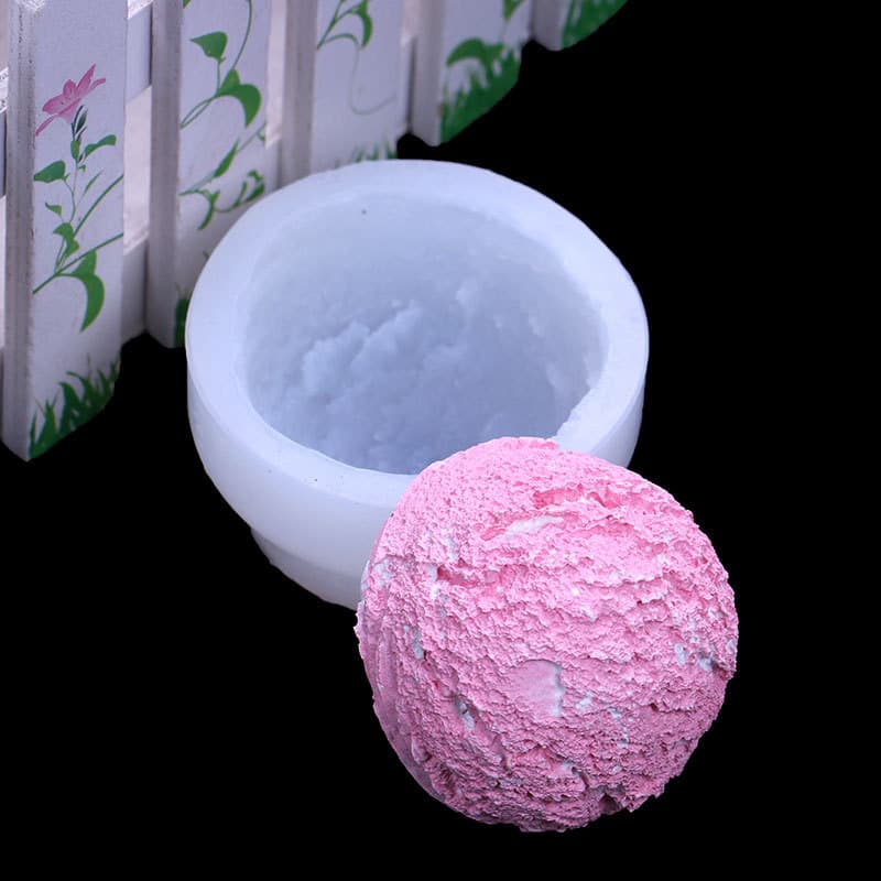 DIY Creative Ice Cream Ball Shape Cake Decorative Mold Handmade Soap Chocolate Aromatherapy Plaster Clay Baking