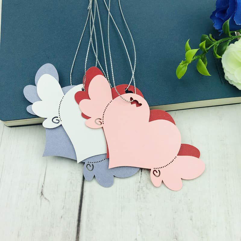 Heart Wings Wish Card Blank Card Blessing Message Card Thank You Card Wish Card Prayer Card Festival Hanging Tag