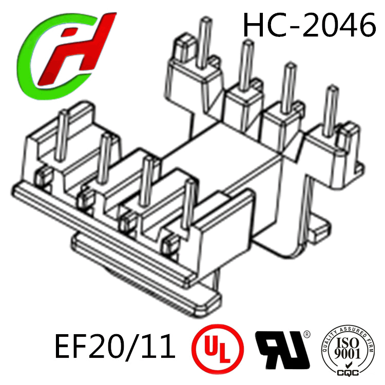 [Haocheng] EF20/11 HC-2046 Coil Bobbin Free Samples Horizontal High-Frequency Inductor Bobbin