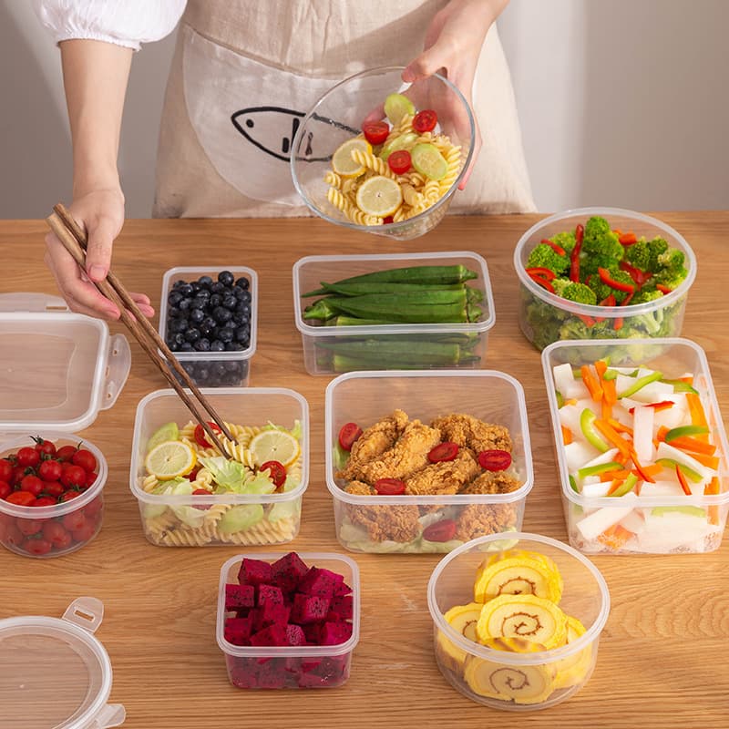 Factory Direct Food Storage Container, Refrigerator Specific Transparent Plastic Sealed Cold Storage Organizer, Vegetable/Grain Sealed Jar