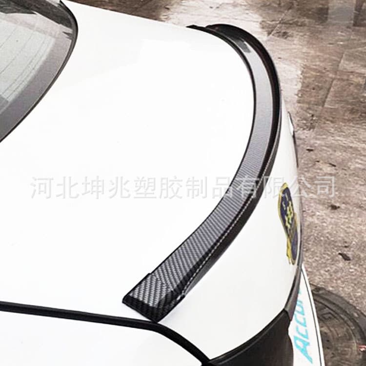 Universal Car Spoiler with Carbon Fiber Pattern, No-Drill Soft 3D Carbon Fiber Airflow Stabilizer
