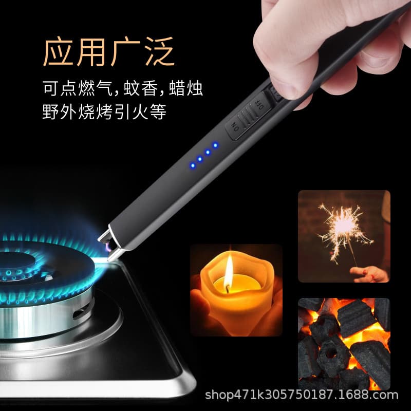 601 cross-border Europe and America aromatherapy candle gas stove USB pulse Type-C charging lighter ignition gun igniter