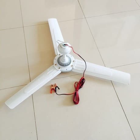 12V DC 500/700/900/1050 Ceiling Fan with Clip for Industrial Emergency Household Electric Fan with 3.8 Meter Cable