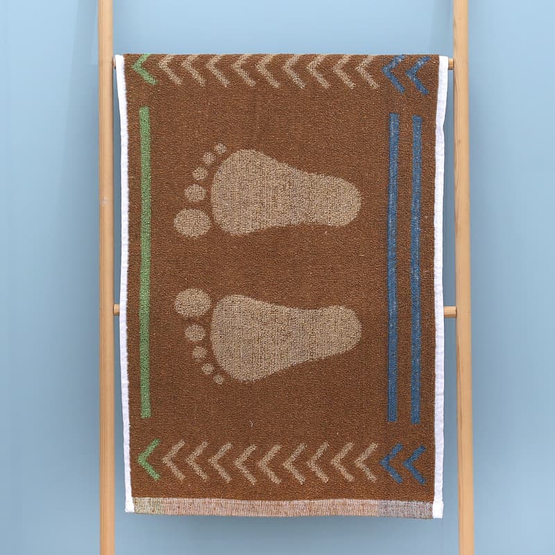 ✅ Wholesale cotton hotel floor towel 43*68cm, bathroom non-slip absorbent cotton floor towel, jacquard foot towel