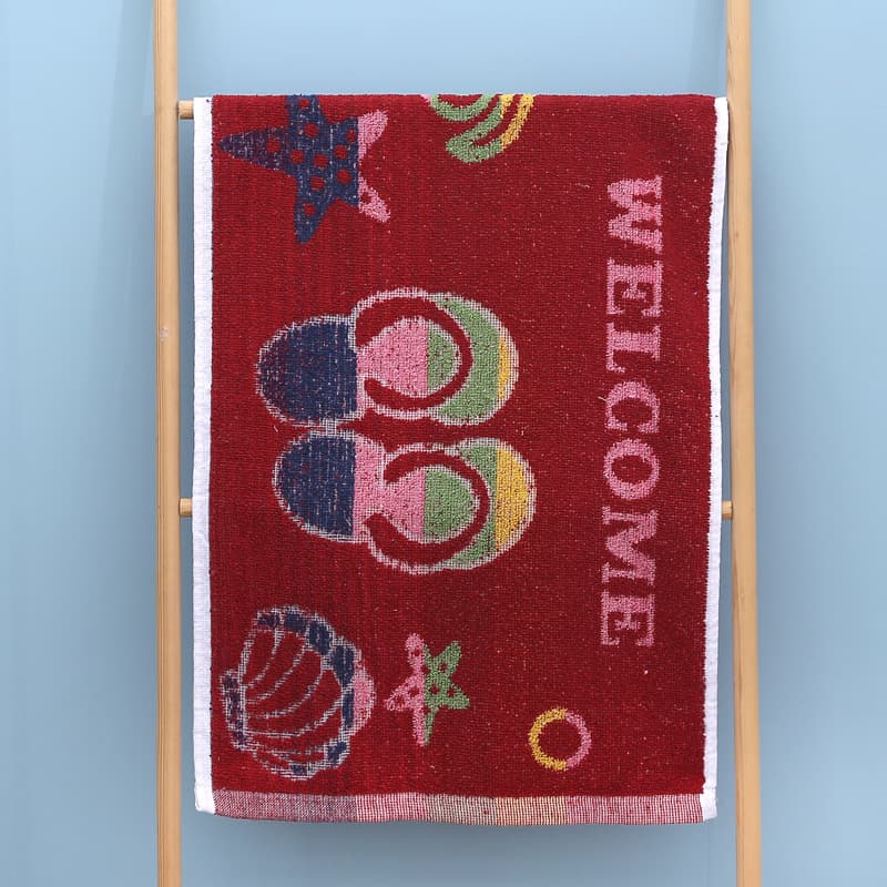Wholesale cotton hotel bath towels, 43*68cm, bathroom non-slip absorbent cotton bath towels, jacquard foot towels