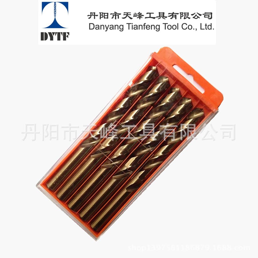 Factory Direct High-Speed Steel Drills for Stainless Steel, Twist Drills, Pull-Out Box Packaged Ground and Yellow Tempered