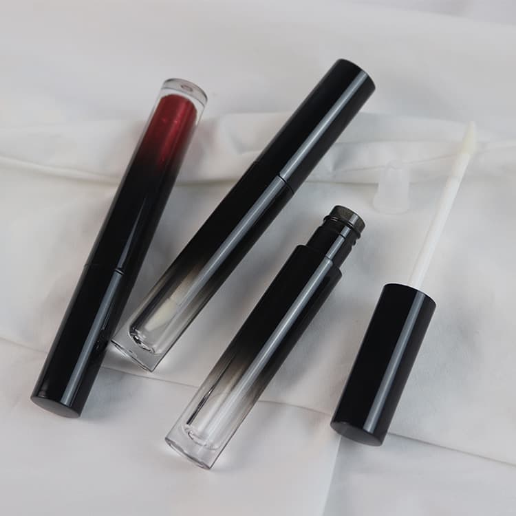 3.5ml lip gloss tube, lipstick tube packaging material, DIY self-filling liquid eyeliner, round glossy black lip glaze empty tube