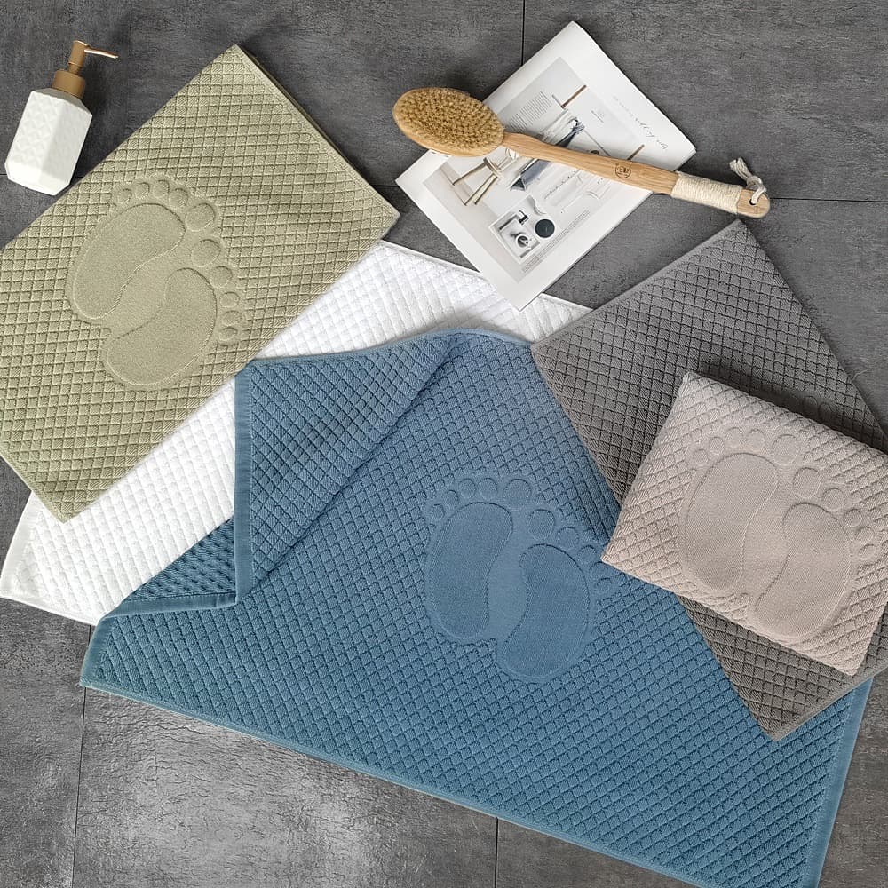 Hotel bathroom mat, thread jacquard thickened 350g bath towel, wholesale absorbent bath mat with logo embroidery option