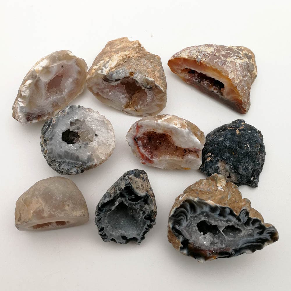Natural Agate Raw Stone Mini Wish-Granting Geode Crystal Cluster DIY Stone Accessories Home Decoration Ornament