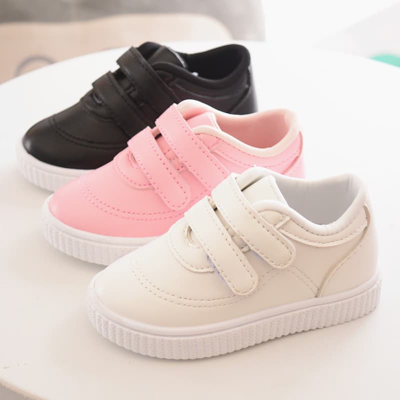 Spring and Autumn Single-Layer Baby Shoes White Soft-Sole Toddler Shoes for Children Kids Sports White Shoes