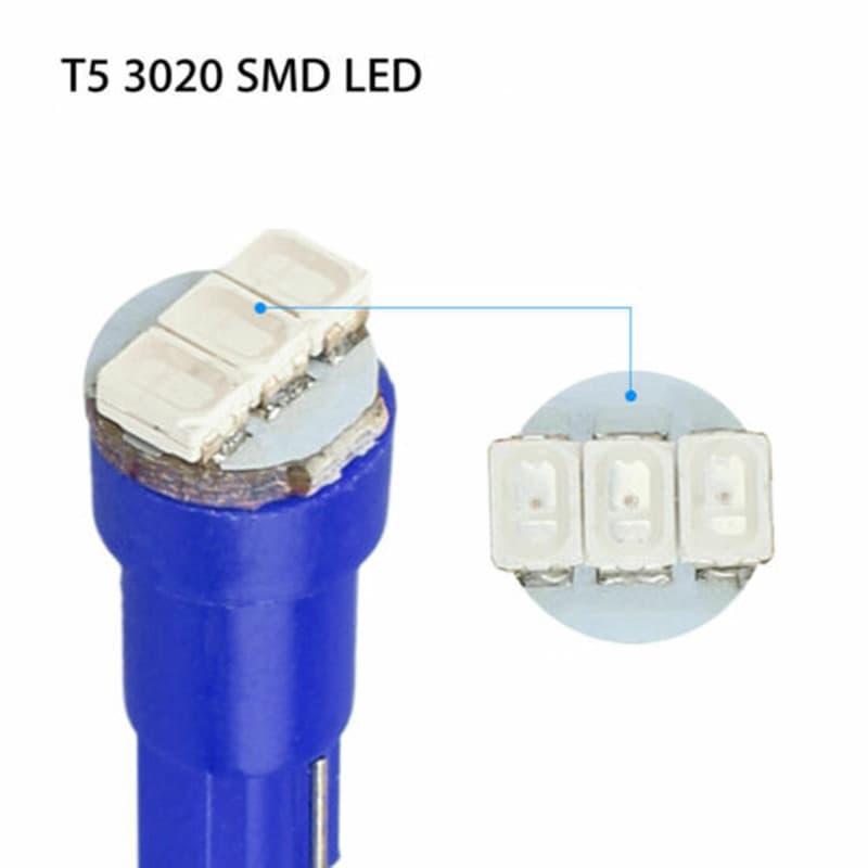 Car LED Instrument Light T5 3020 1210 3SMD Car Dashboard Light Indicator Light Reading Light License Plate Light