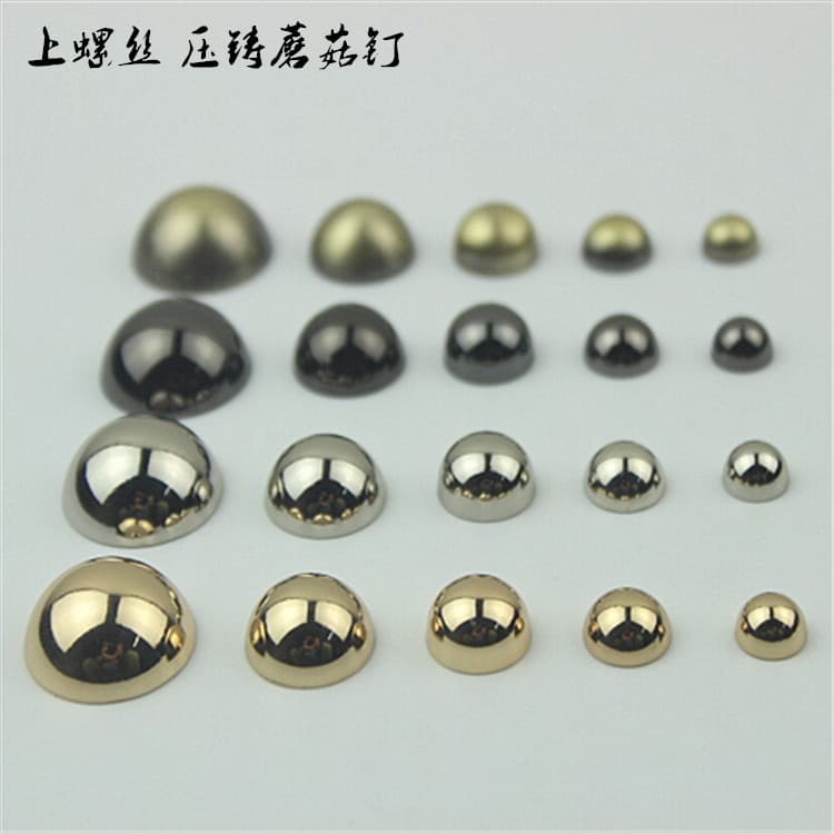 Luggage Leather Hardware Accessories Bag Die-Cast Mushroom Stud Foot Stud Round Head Screw Handbag Foot Stud