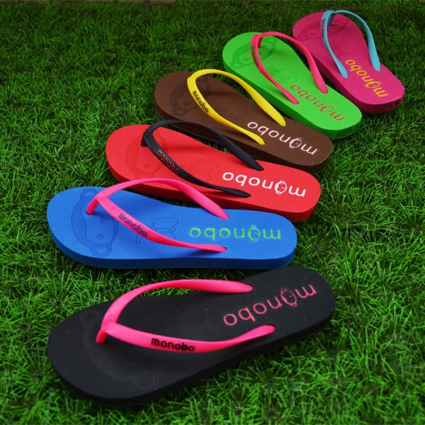 2026 Thailand Monkey Brand Women's Summer Flat Rubber Sole Toe-Post Beach Sandals Flip-Flops