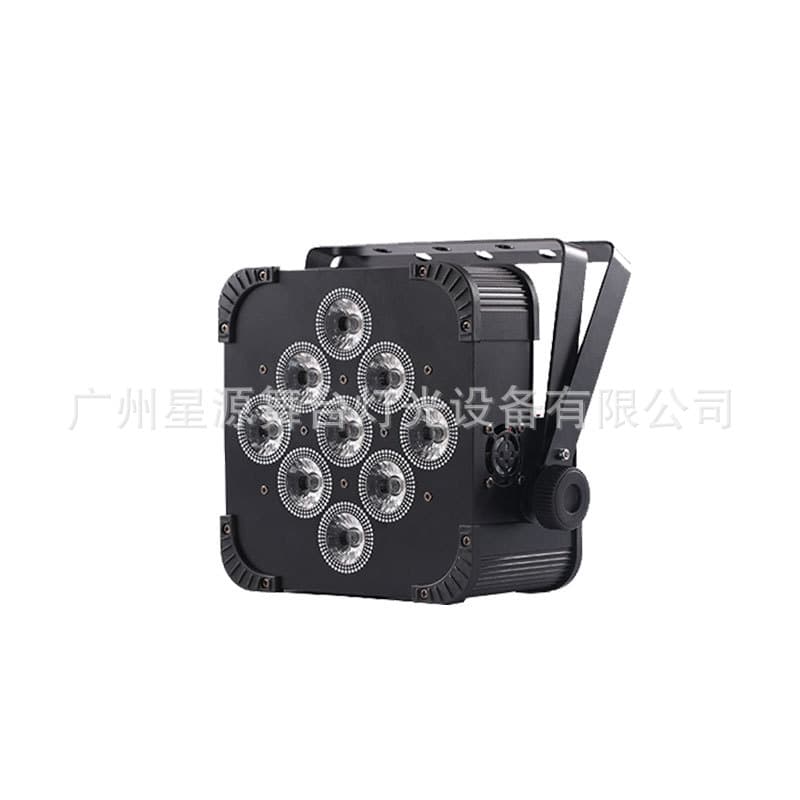 Factory Direct LED Flat Par Light Wireless DMX Par Light 9 LED Wireless Battery Par Light