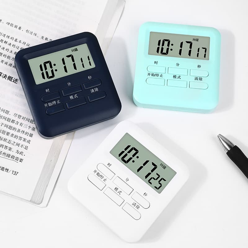 Multifunctional timer kitchen countdown student exam postgraduate entrance examination alarm clock clock silent timer time management