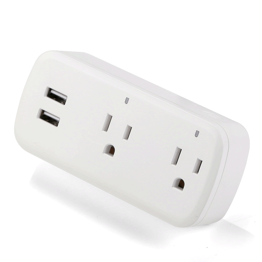 Smart WiFi Outlet with Timer, Voice Control, USB Port, US Standard, WiFi Socket