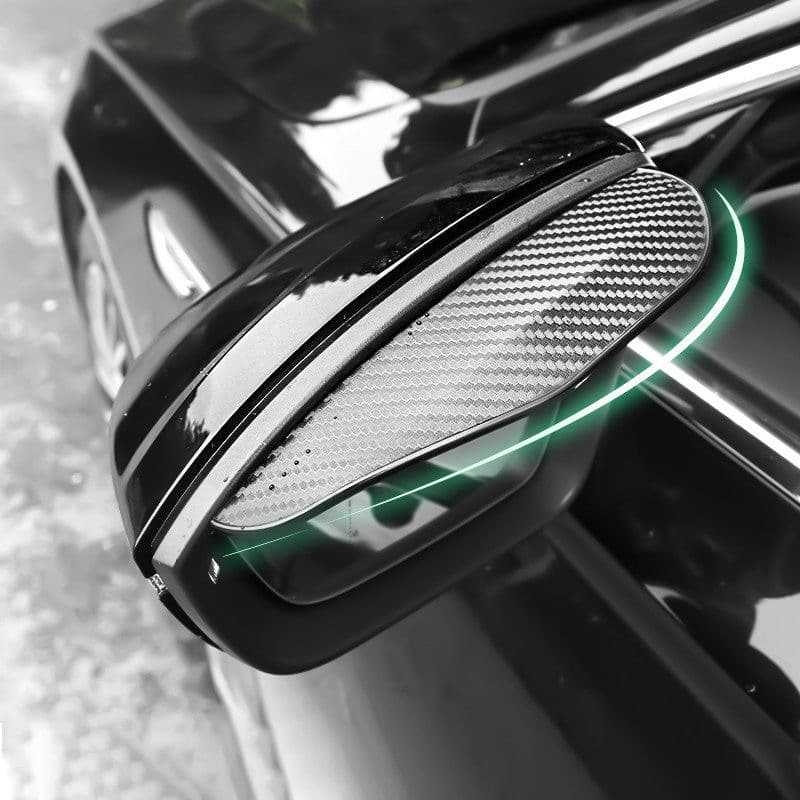 New carbon fiber car mirror rain deflectors (2 pieces/pair) for rearview mirrors, sun and rain guards