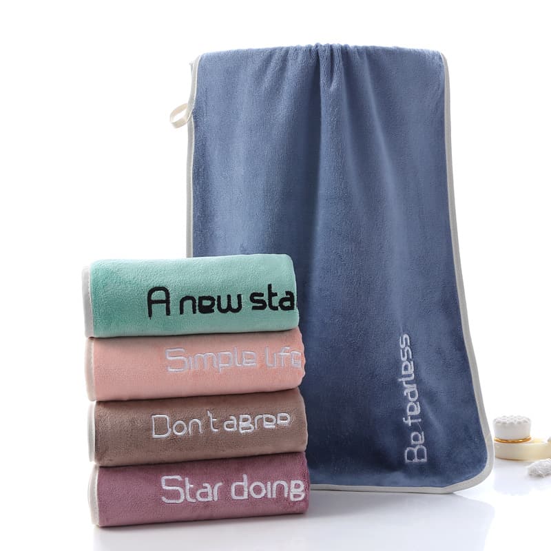 400 Youth Style Bath Towel Factory Wholesale Absorbent Non-Shedding Towel for Men and Women Embroidered Beach Towel Bath Towel