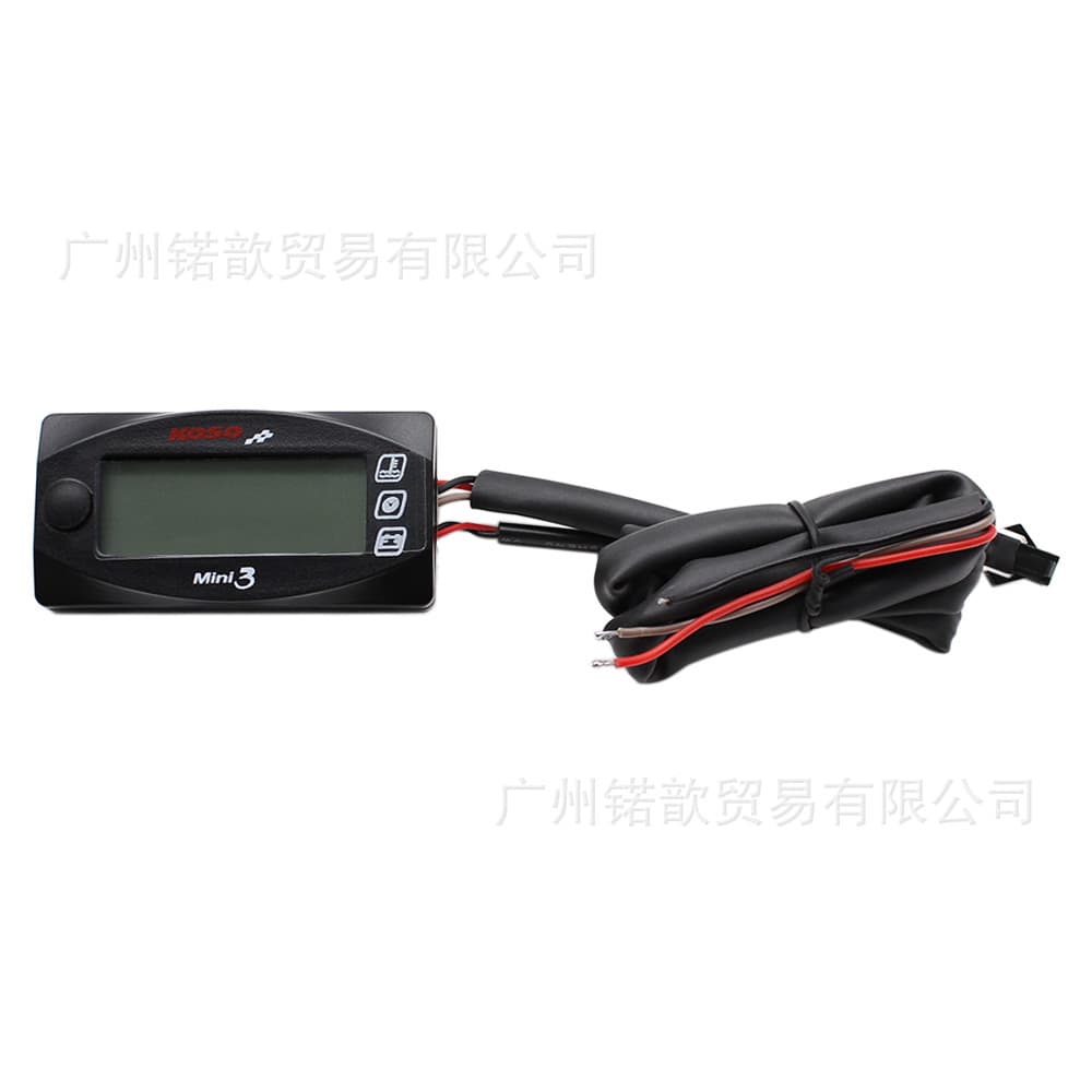 New Motorcycle Modification Universal Mini Gauge Koso Water Temperature Voltmeter Time Display 3-in-1 Meter