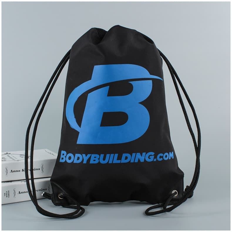Custom Polyester 420D Waterproof Basketball Bag Football Sack Drawstring Backpack Student Simple Backpack with LOGO