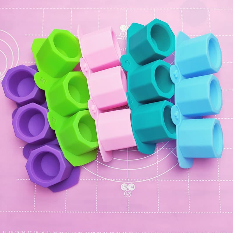 3-Link Silicone Ice Cube Tray Rhombus Ice Mold Cocktail Silicone Grid Succulent Plant Flower Pot Mold DIY Plaster