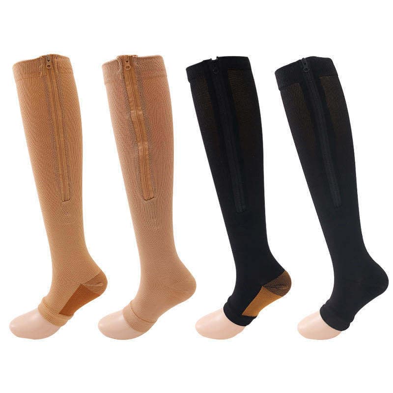 Factory direct sales compression socks zipper socks sports pressure socks calf socks Zip sox compressionsocks