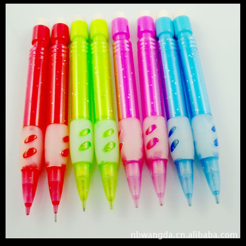 Mini Short Push-Button Lead 0.7MM Automatic Pencil in Transparent MBS Plastic Mechanical Pencil