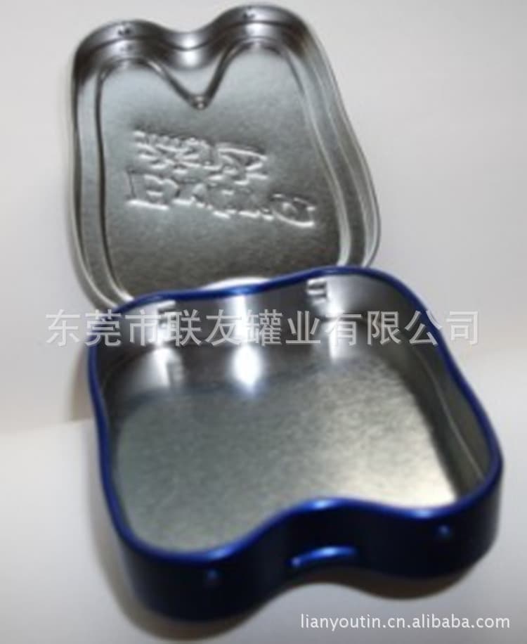 Factory Direct Sale Tooth-Shaped Embossed Tin Box New Arrival Creative