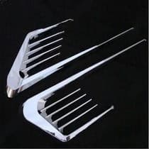 Car Modification Air Vent Shark Gill Decorative Vent Fake Air Electroplated Mesh Car Simulation Exhaust Pipe Vent 621