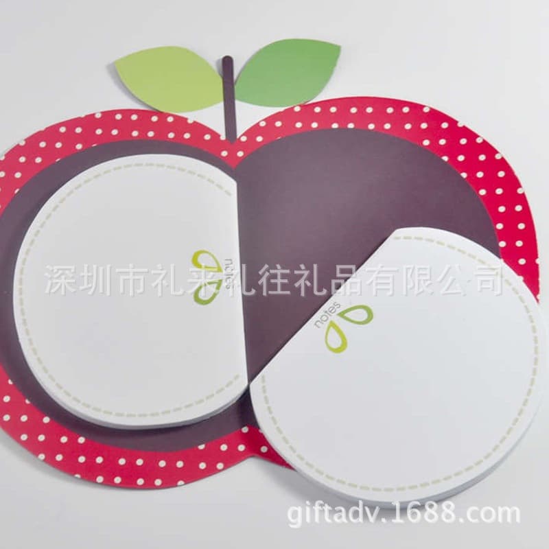 Shenzhen Factory Custom Magnetic Sticky Notes Memo Pad Apple Cartoon Pattern Notepad Advertising Promotional Gift