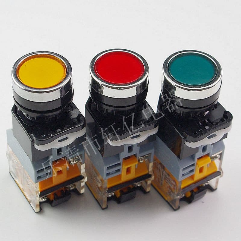 With light Press LA38-11D/203 Flat head button with light Reset button switch Start button LA39-11D