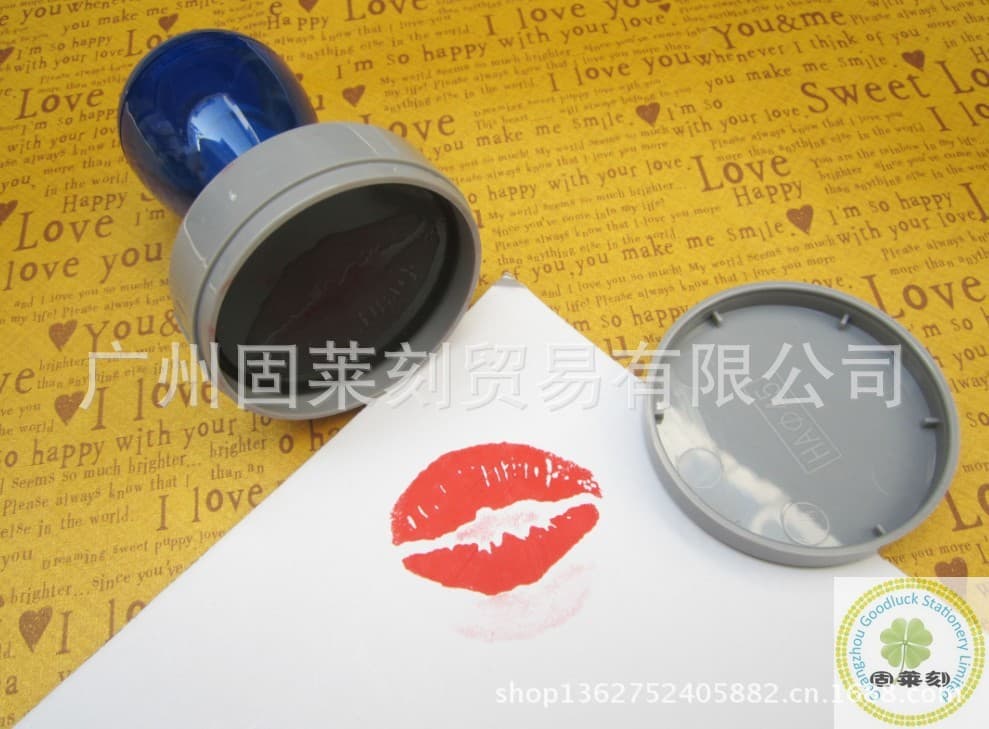 Guangzhou Supply Red Lipstick Red Ink Stamp Hong Kong Red Lip Red Stamp Red Lip Stamp for Skin