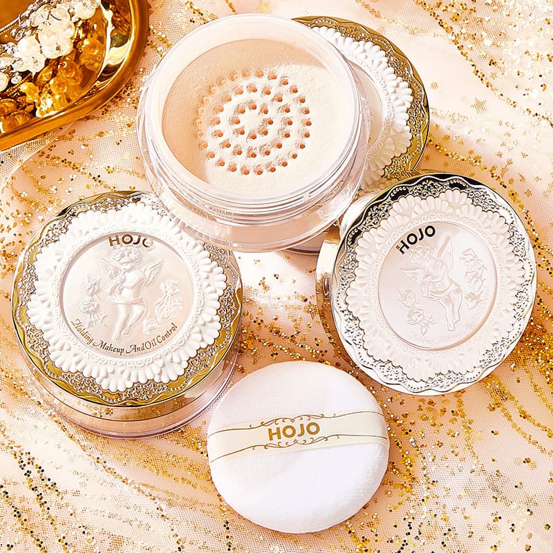 HOJO Angel Glow Setting Powder, fine and natural texture, long-lasting, non-caking, waterproof loose powder 8088