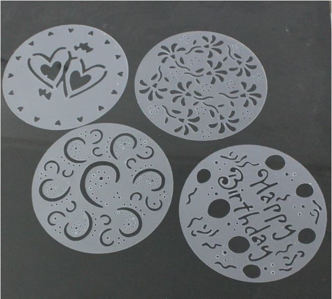 4-Pack Cake PVC Stencil / Cake Mold / Cake Transfer Mold (Finished) High Quality