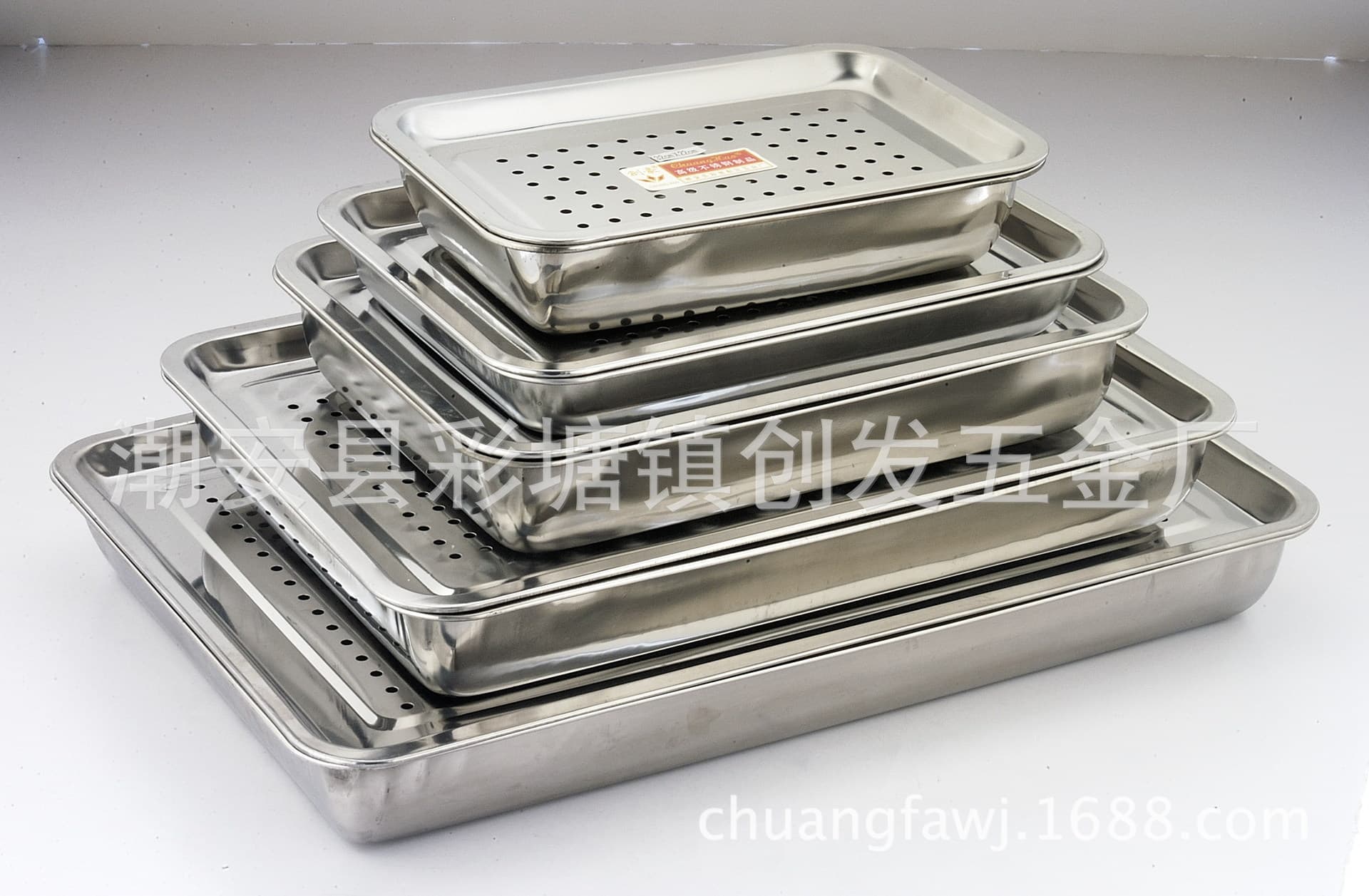 Stainless Steel Square Tea Tray, Thickened and Deepened Portable Drainable Gongfu Tea Set Combination Tray