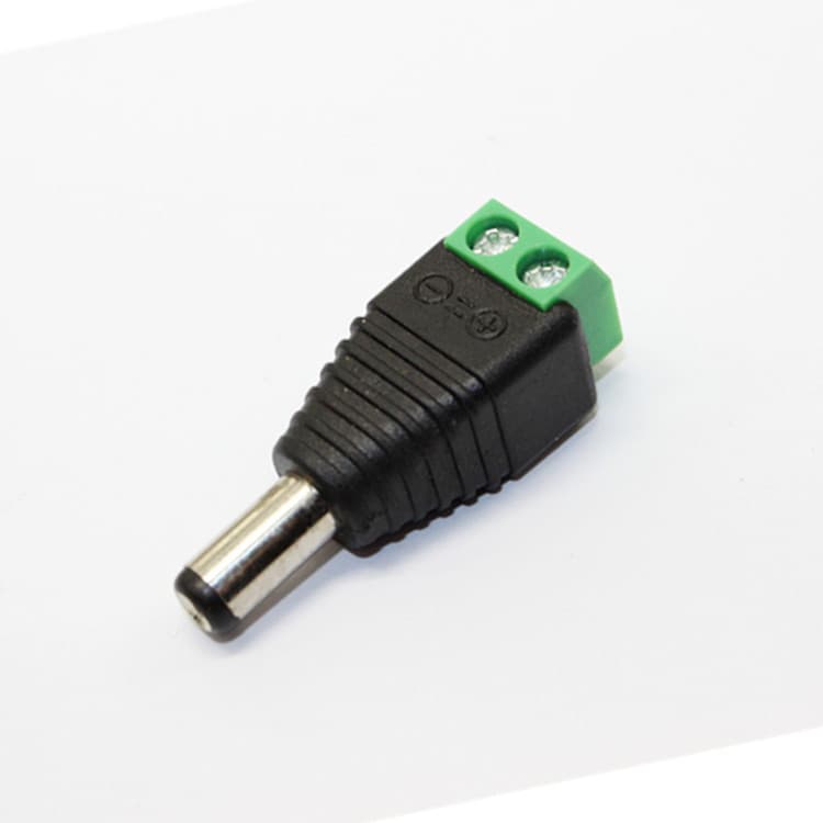 CCTV Connector DC Male Connector Green Solderless Power DC Plug Surveillance Equipment System
