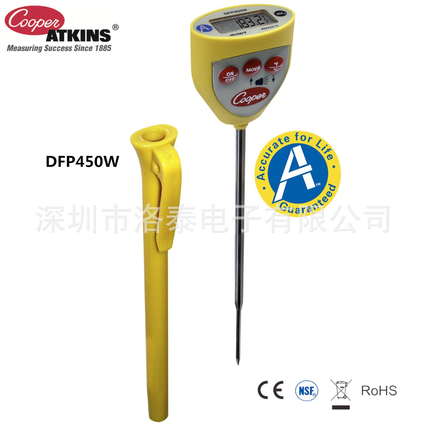 【USA Cooper-Atkins】DFP450W Dishwasher Thermometer Food Probe Thermometer